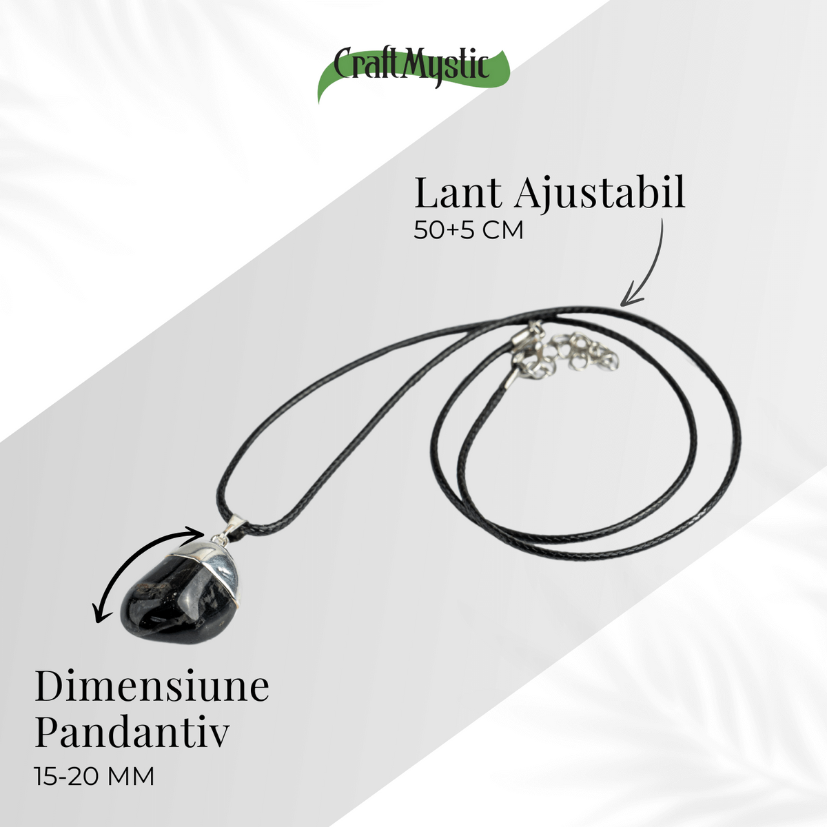 Colier cu Piatra Rulata de Onix Natural – Protectie si Forta