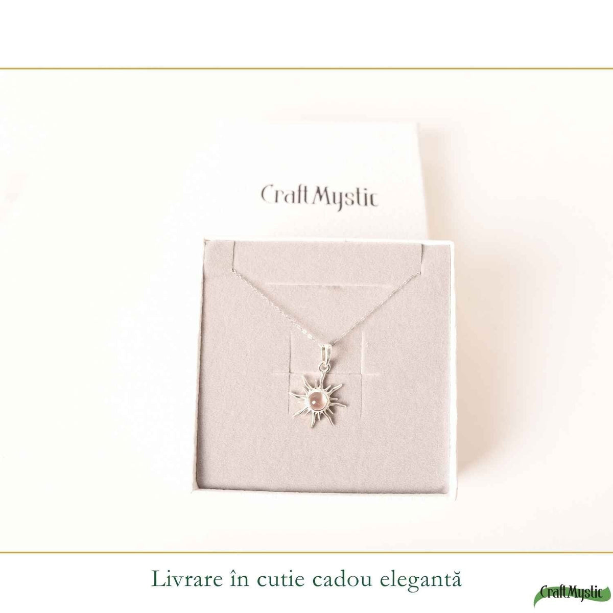Colier cu Cuarț Roz, Argint 925 – CraftMystic