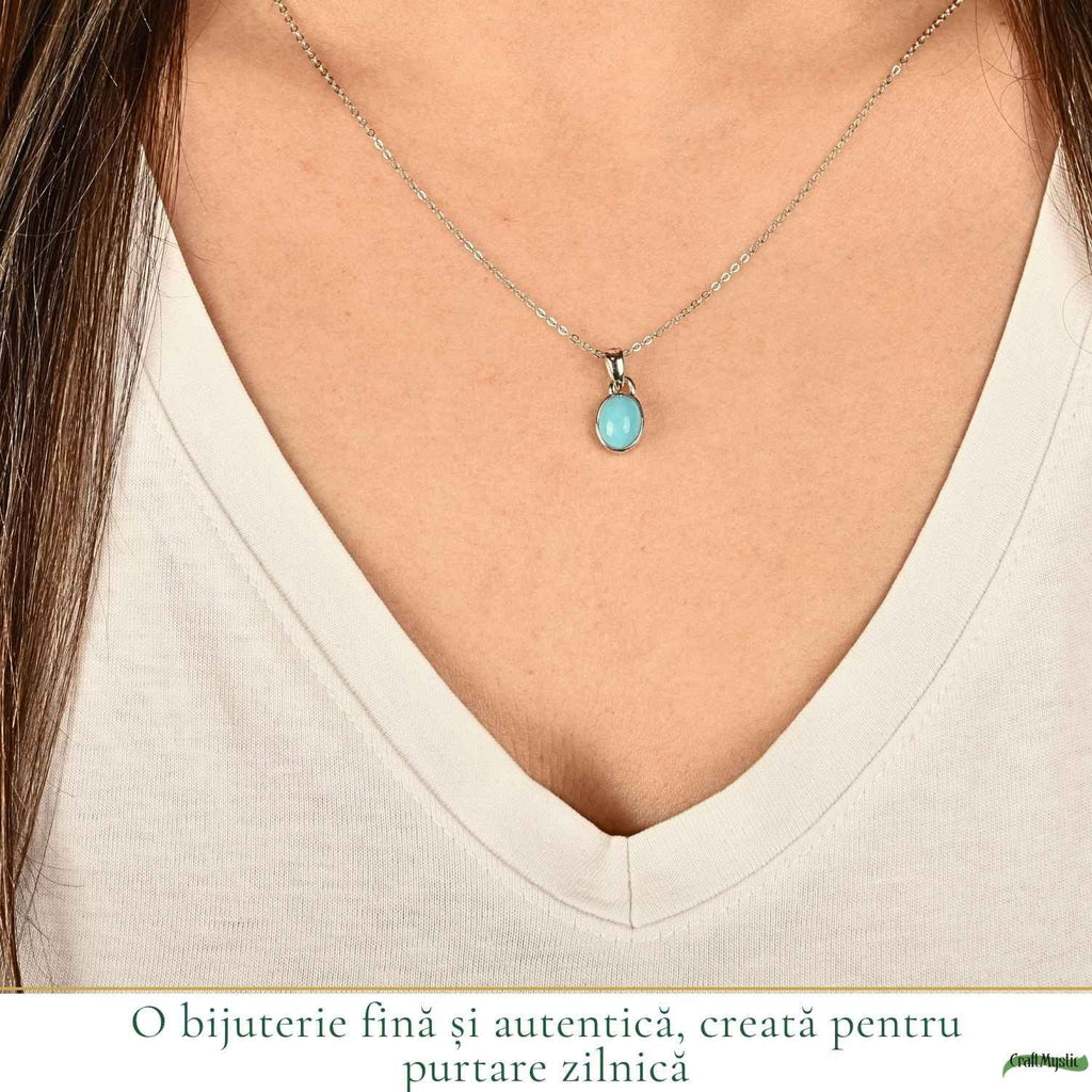 Colier cu Turcoaz, Argint 925 – CraftMystic