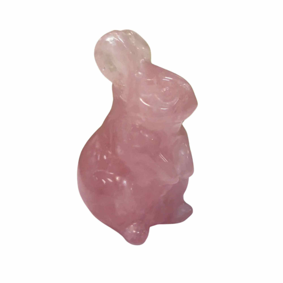 Figurina 4 cm cu forma de iepure sculptata manual din aventurina verde naturala - Cristale si pietre vindecatoare semipretioase cu animale