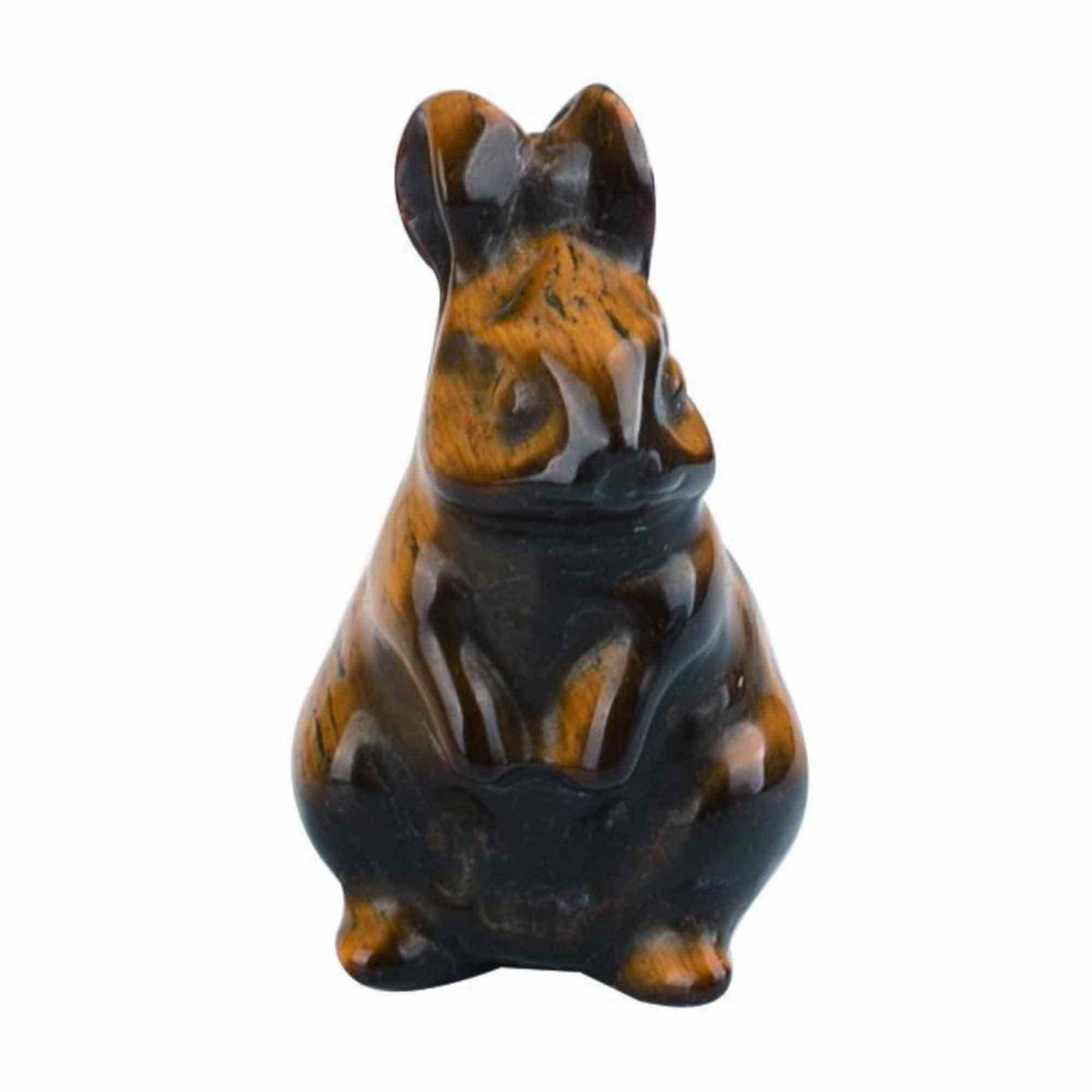 Figurina 4 cm cu forma de iepure sculptata manual din aventurina verde naturala - Cristale si pietre vindecatoare semipretioase cu animale