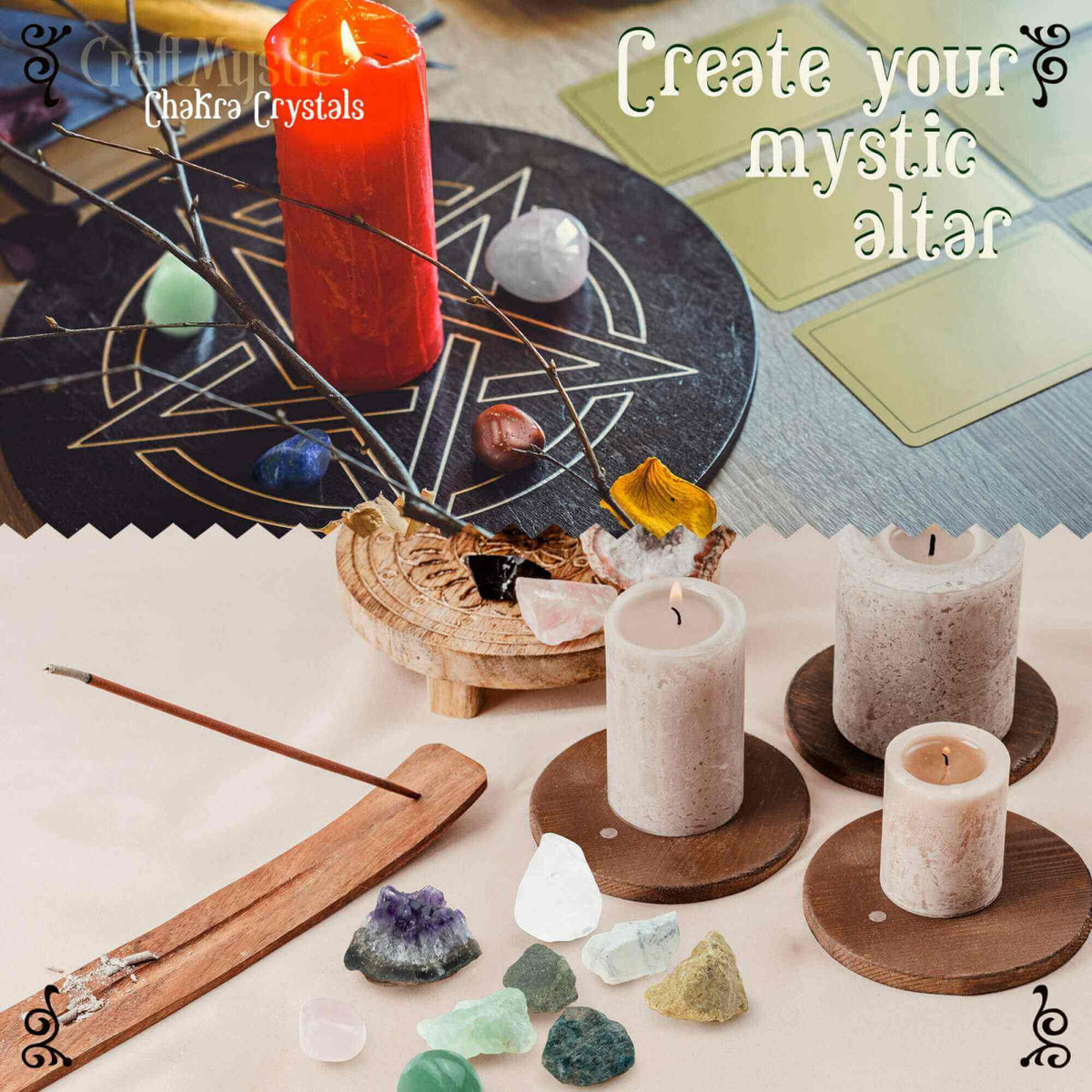 Cristale Naturale si Pietre Naturale Vindecatoare Chakra - Set complet din 34 Piese pentru meditatie, spiritualitate - Selenit, Lapis, Citrine, Ametist