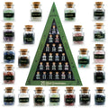 Set 21 Sticlute cu Mini Cristale si Pietre Semipretioase pentru Ritualuri Magice