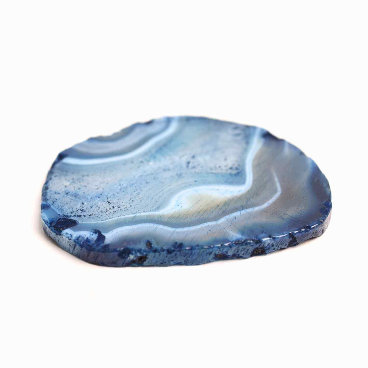 Felie de Agat Albastru 7-8 cm forma neregulata– Calm si Claritate Mentala