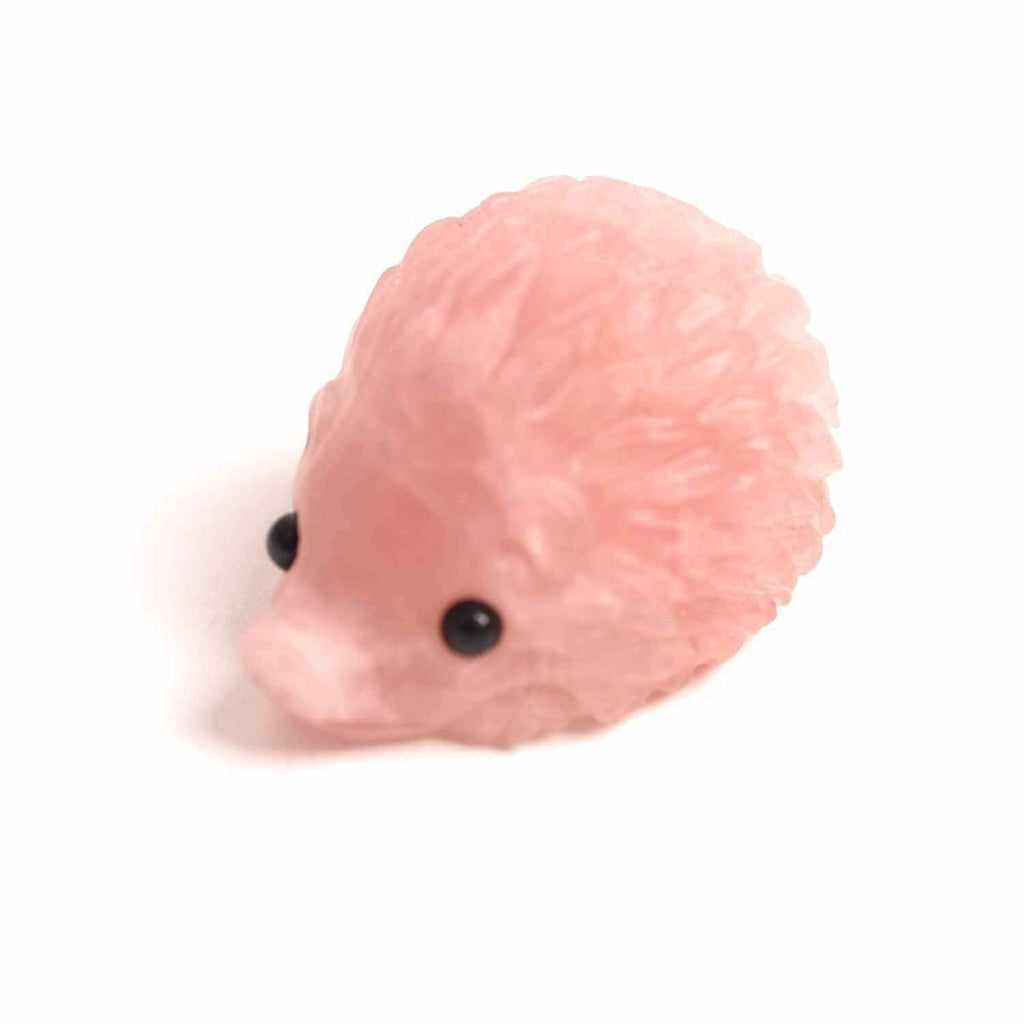 Figurina arici din Cuart Roz 4 cm – Vindecare emotionala si iubire