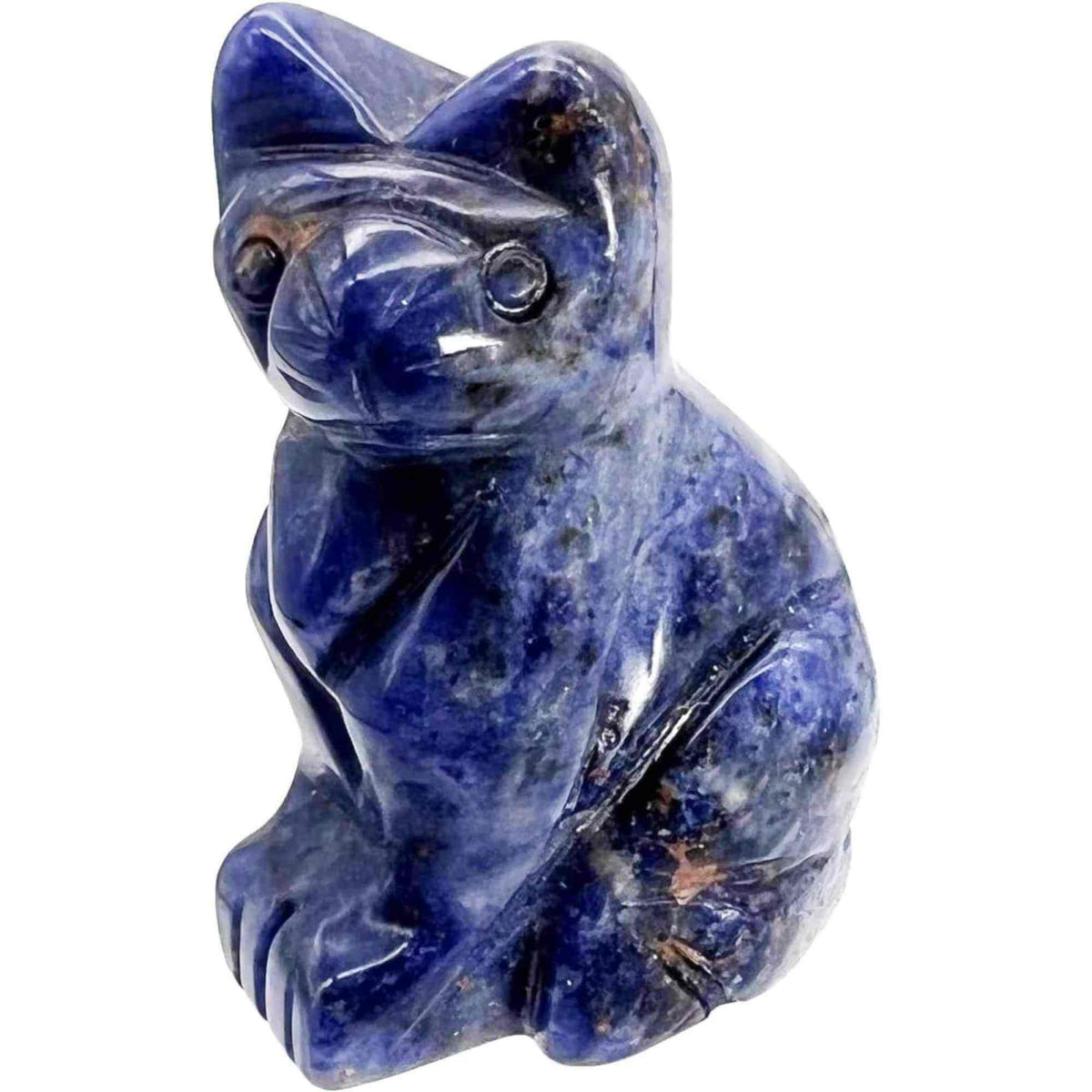 Figurina 5 cm inger din cristal vindecator Obsidian - Sculptura manuala din piatra naturala lustruita - Decor pentru camera birou cu energie reiki pentru femei barbati - Copie