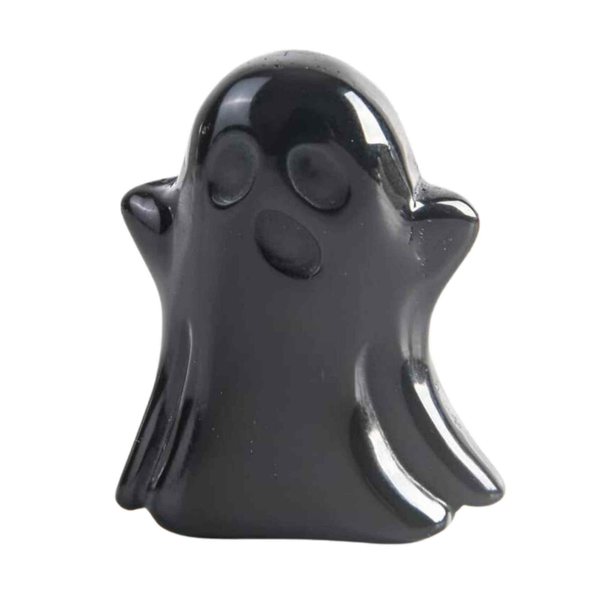 Figurina 3.5 cm in forma de fantoma din piatra semipretioasa Cuart Roz, sculptata manual