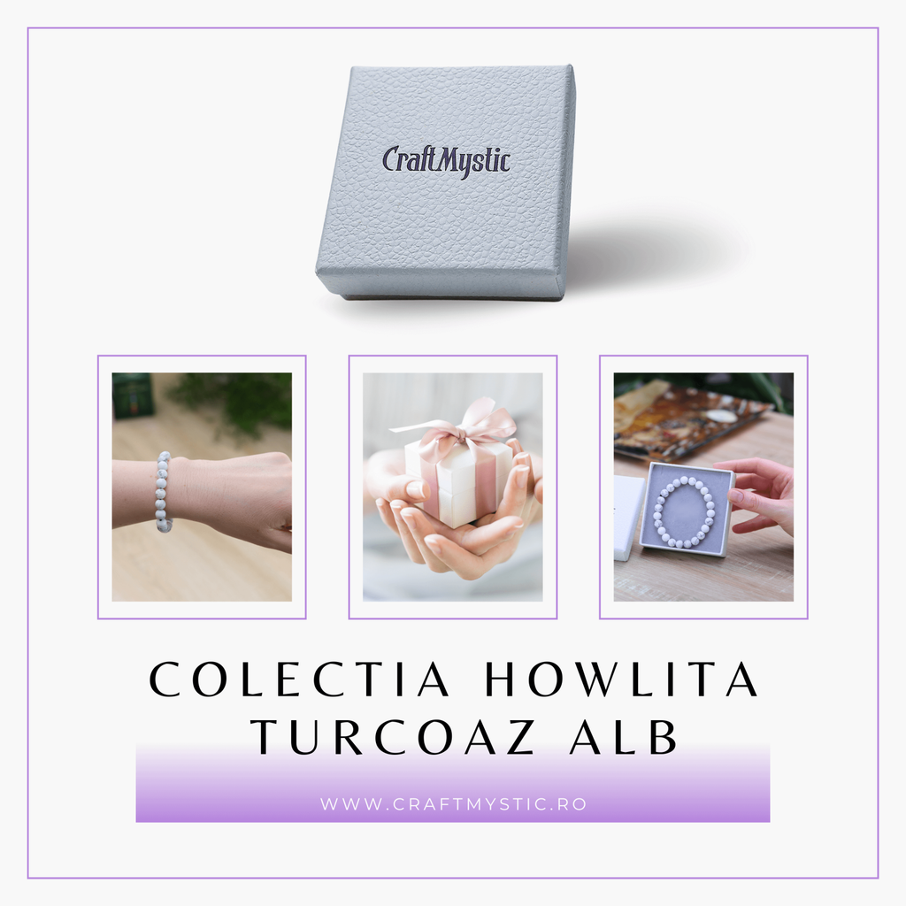Bratara Elastica cu Margele Naturale de 8mm din Howlita