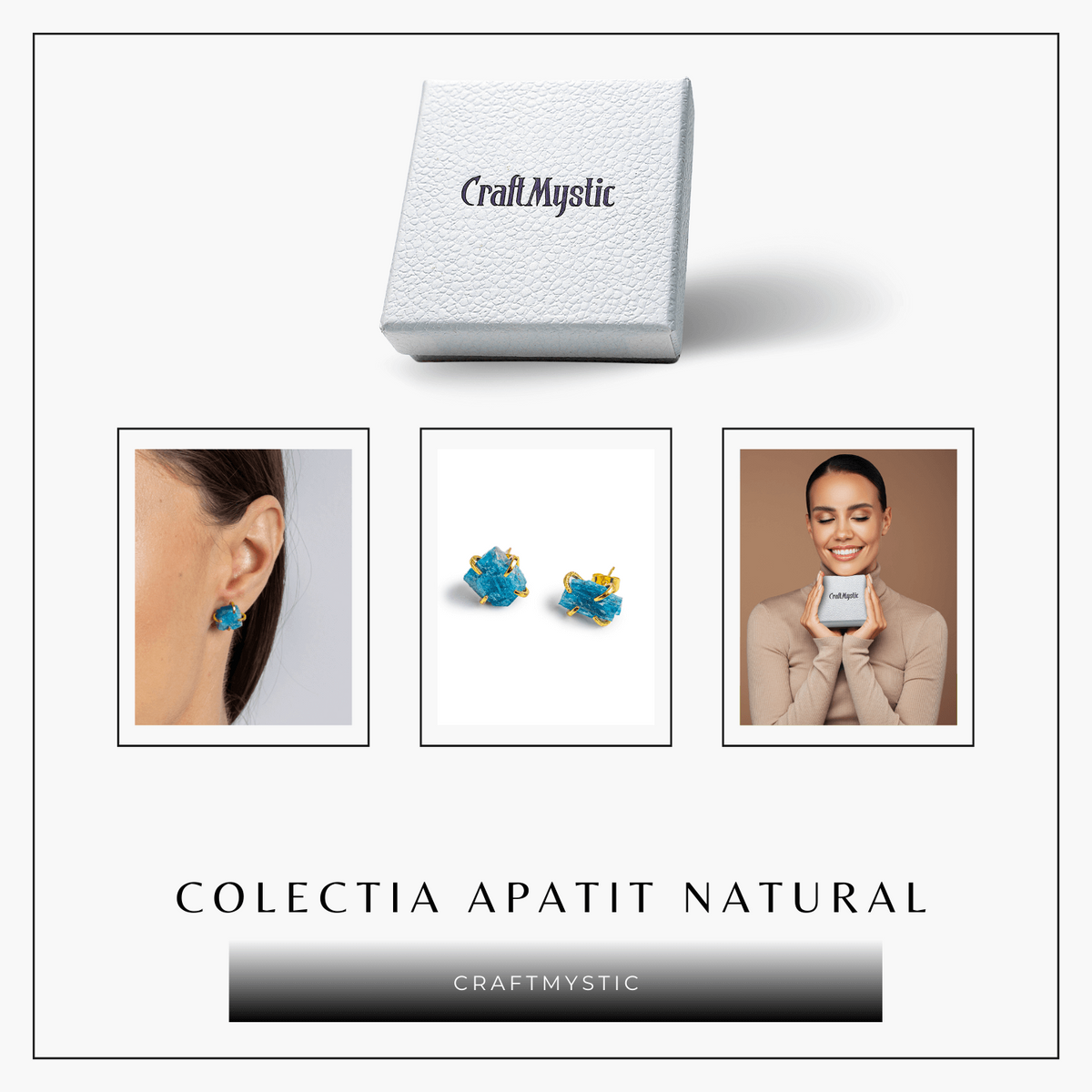 Cercei de Claritate si Inspiratie – Apatit Natural si Finisaj Auriu
