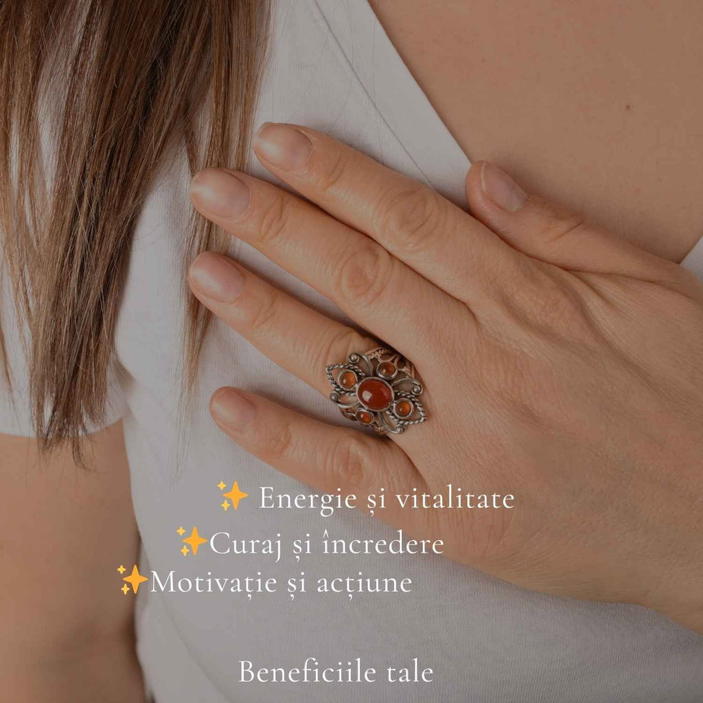 Inel cu Carneol, Argint 925 – CraftMystic