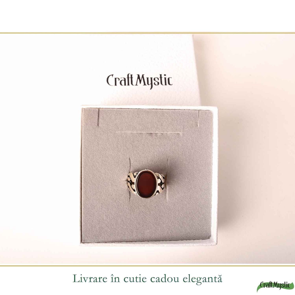 Inel cu Carneol, Argint 925 – CraftMystic