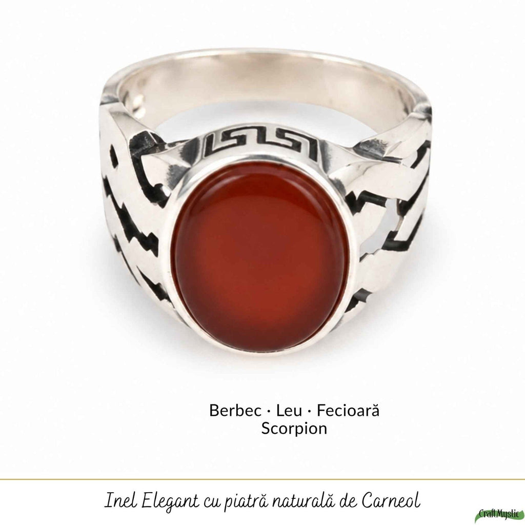 Inel cu Carneol, Argint 925 – CraftMystic