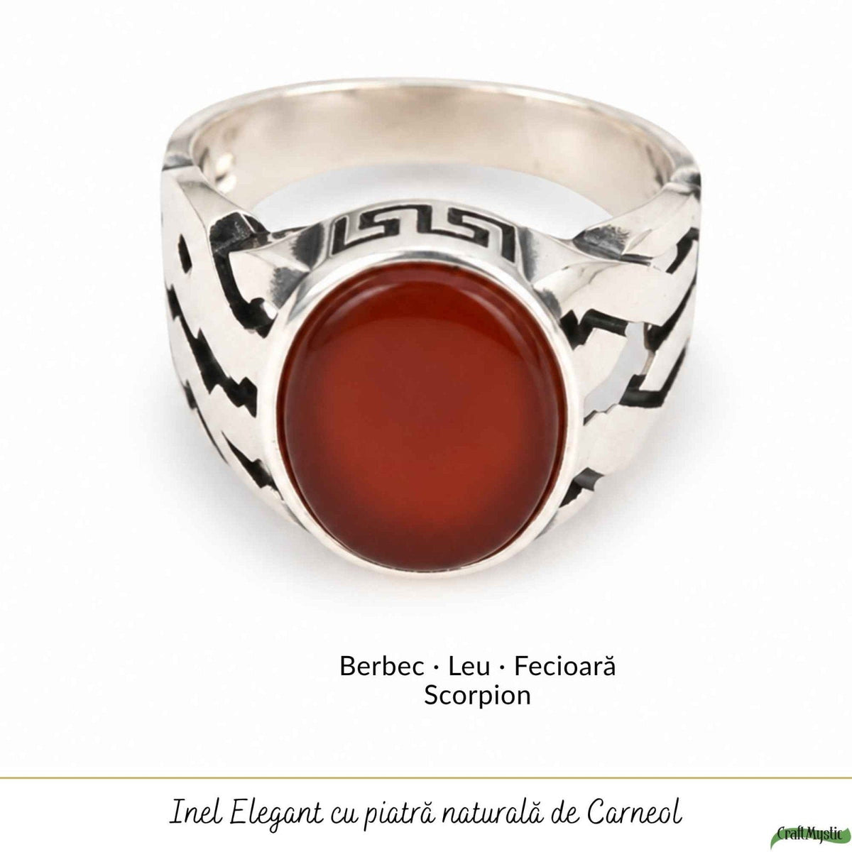 Inel cu Carneol, Argint 925 – CraftMystic
