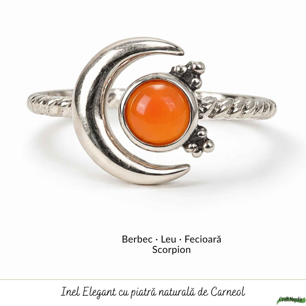 Inel cu Carneol, Argint 925 – CraftMystic