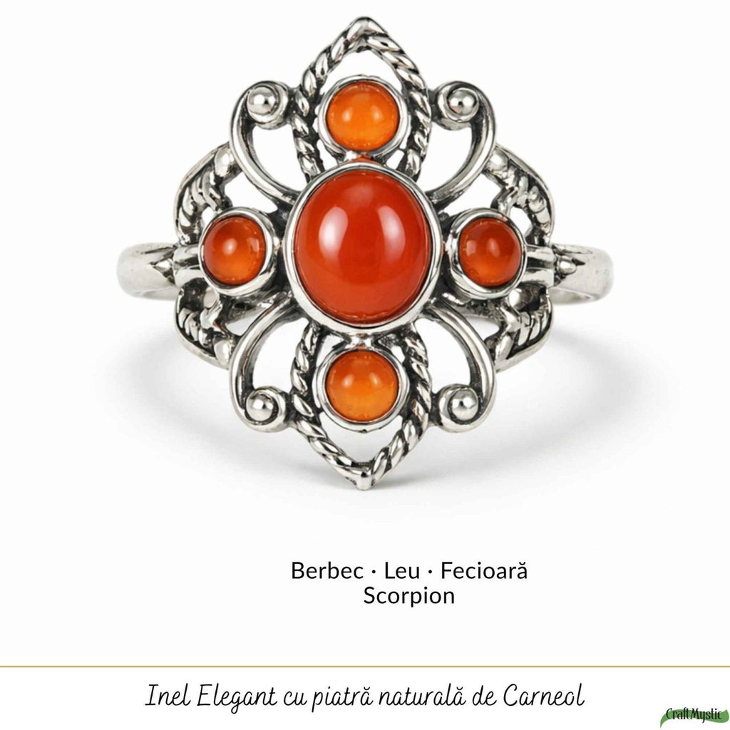 Inel cu Carneol, Argint 925 – CraftMystic