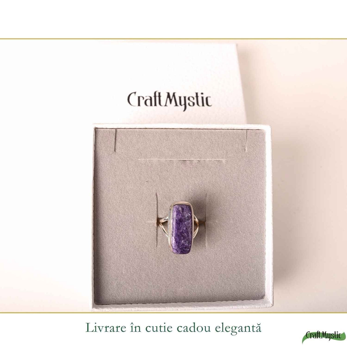 Inel cu Charoit, Argint 925 – CraftMystic