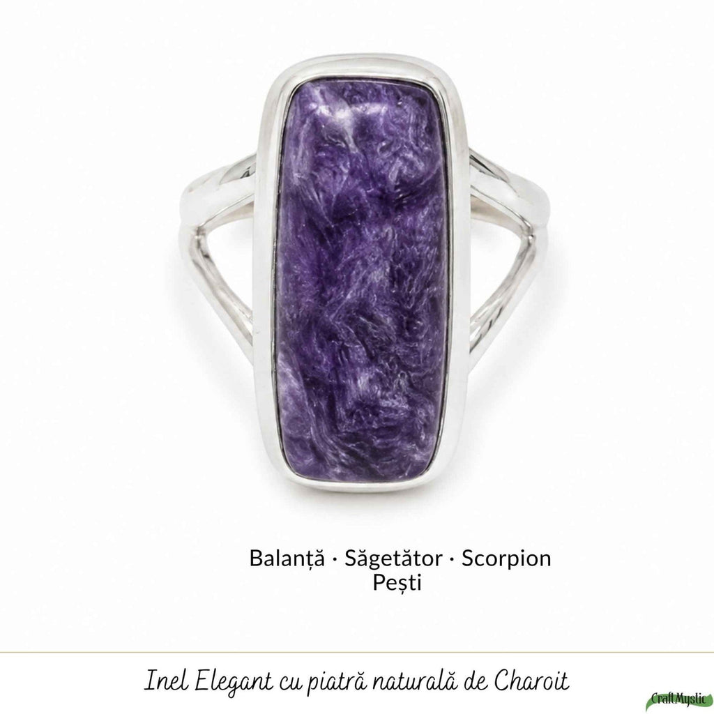 Inel cu Charoit, Argint 925 – CraftMystic