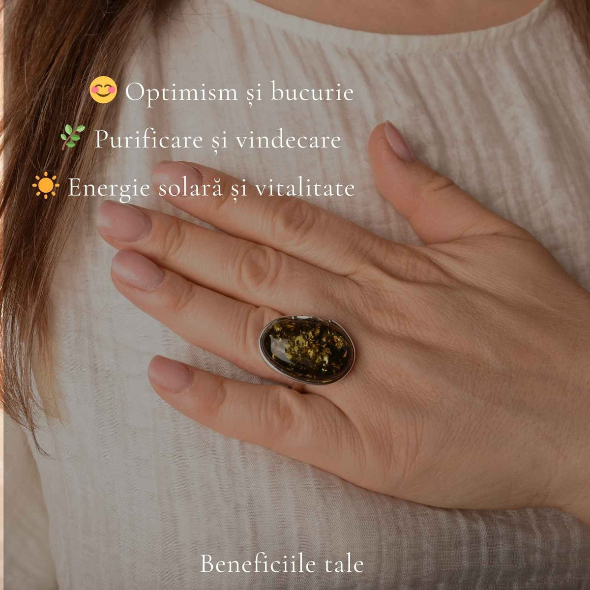 Inel cu Chihlimbar, Argint 925 – CraftMystic