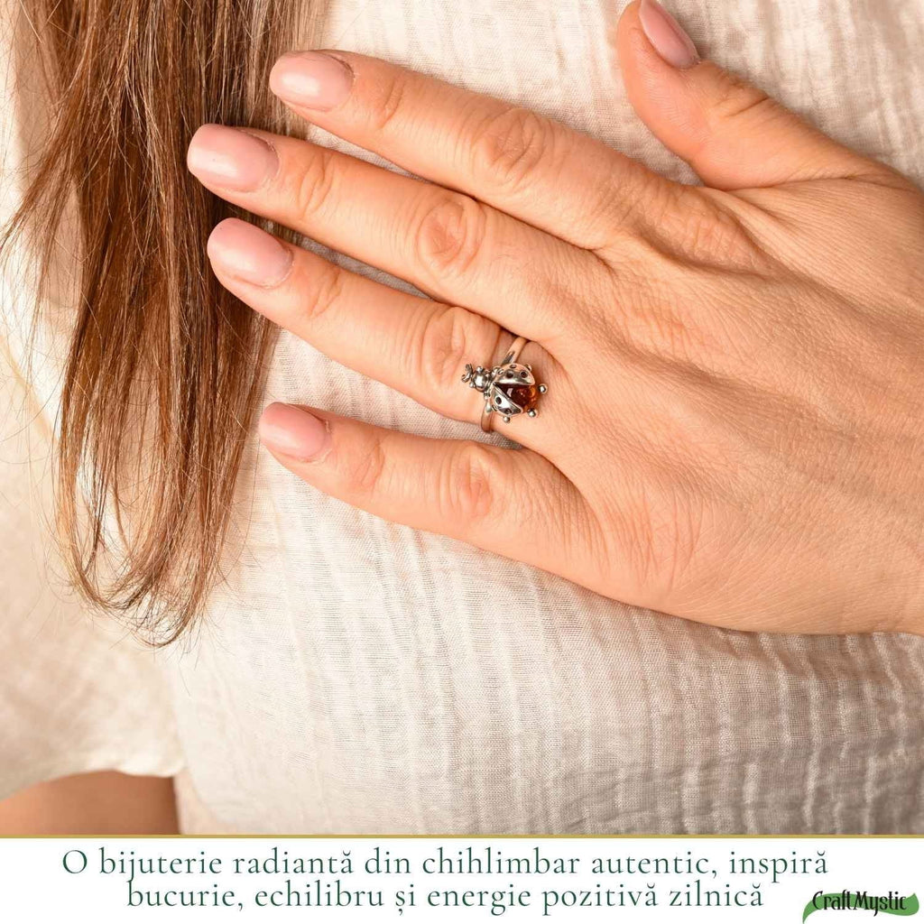 Inel cu Chihlimbar, Argint 925 – CraftMystic
