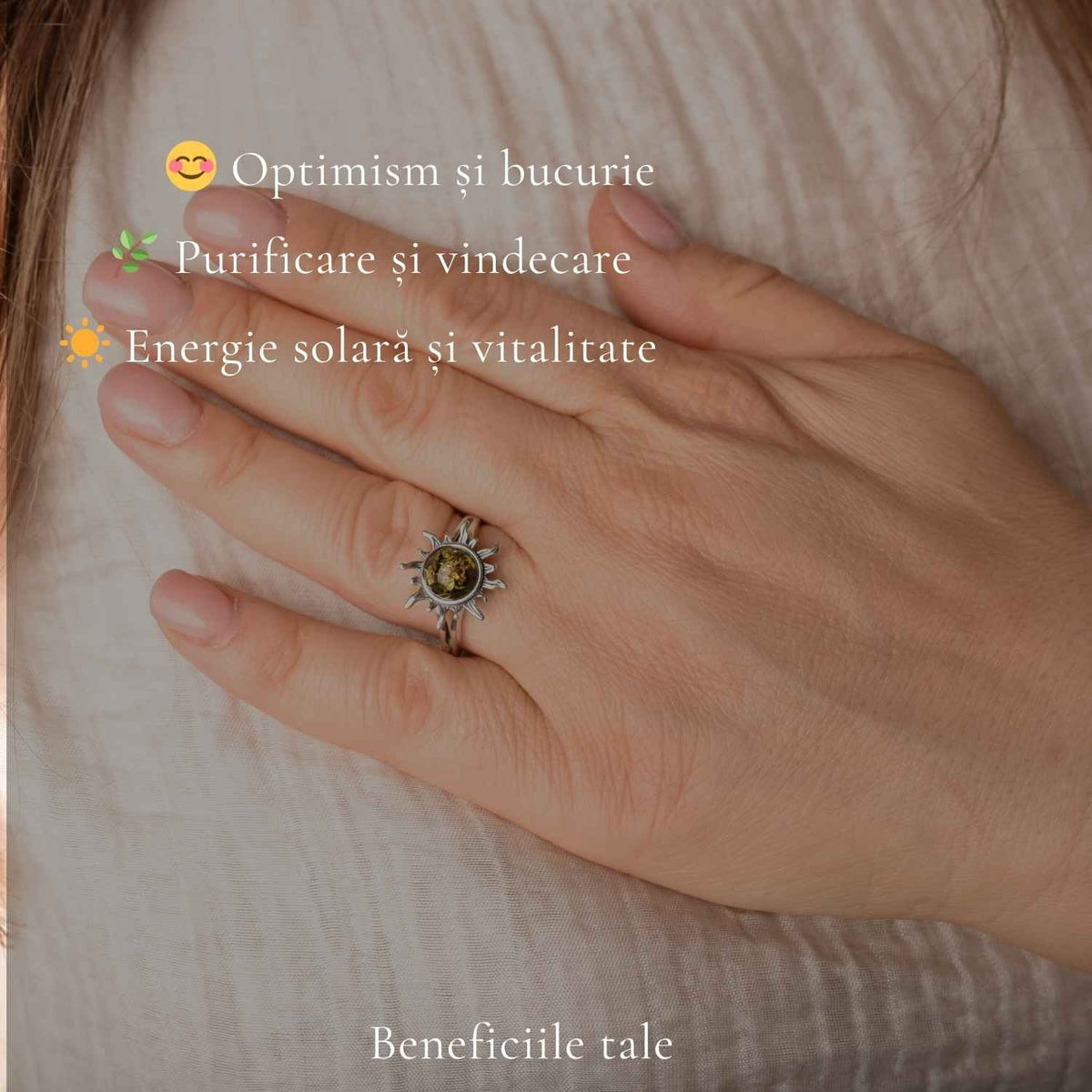 Inel cu Chihlimbar, Argint 925 – CraftMystic