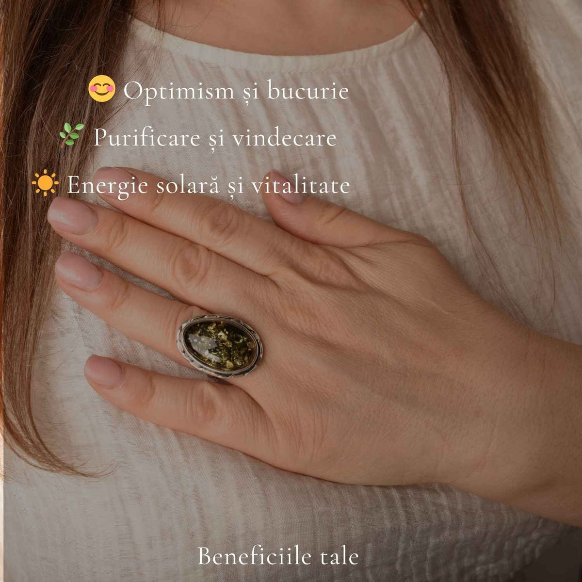 Inel cu Chihlimbar, Argint 925 – CraftMystic