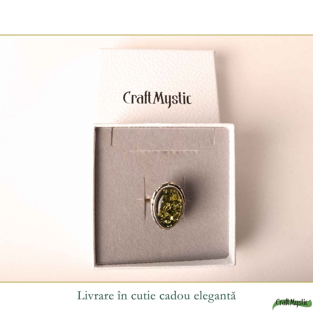 Inel cu Chihlimbar, Argint 925 – CraftMystic