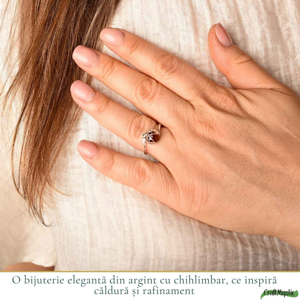 Inel cu Chihlimbar, Argint 925 – CraftMystic