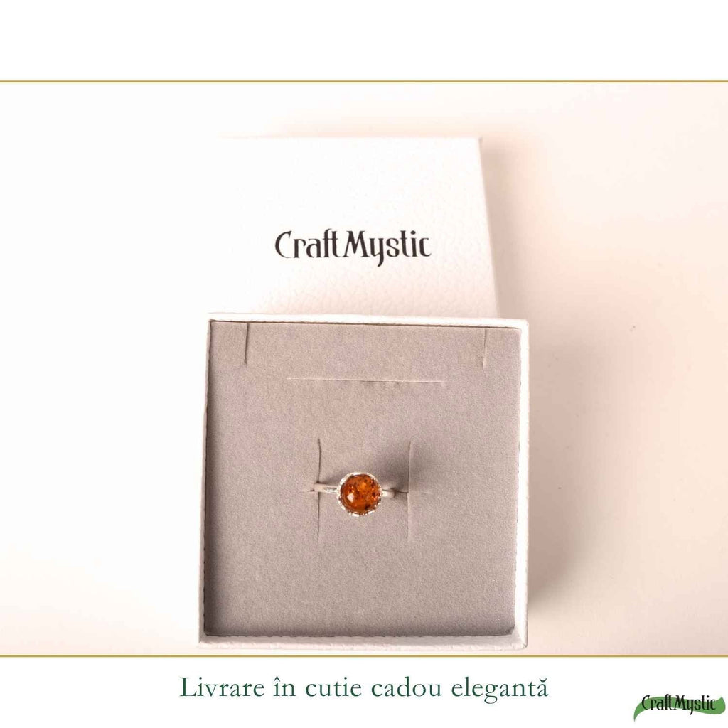 Inel cu Chihlimbar, Argint 925 – CraftMystic