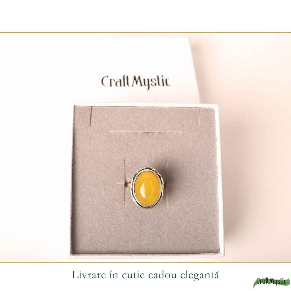 Inel cu Chihlimbar, Argint 925 – CraftMystic