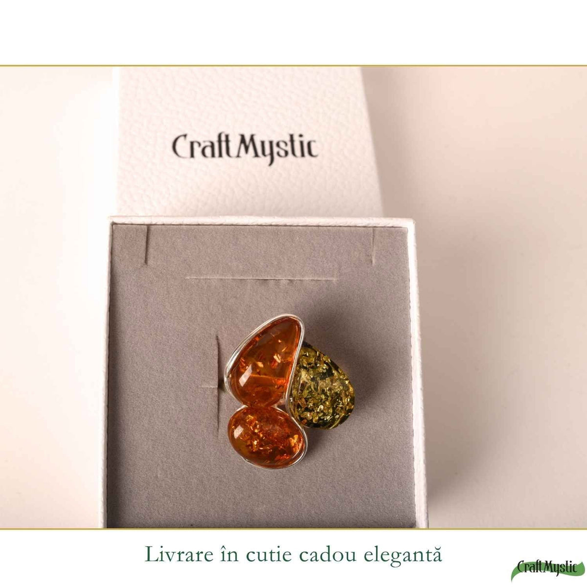 Inel cu Chihlimbar, Argint 925 – CraftMystic