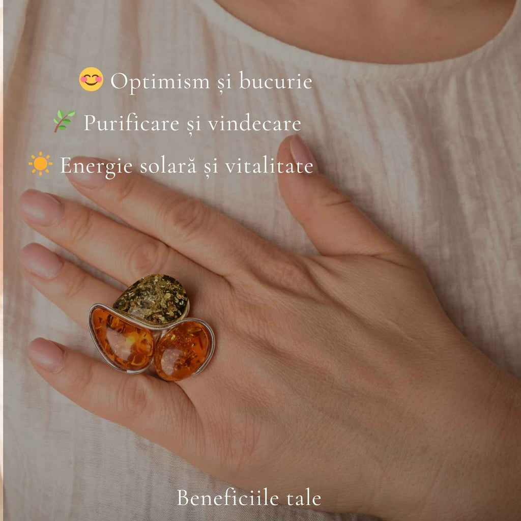 Inel cu Chihlimbar, Argint 925 – CraftMystic