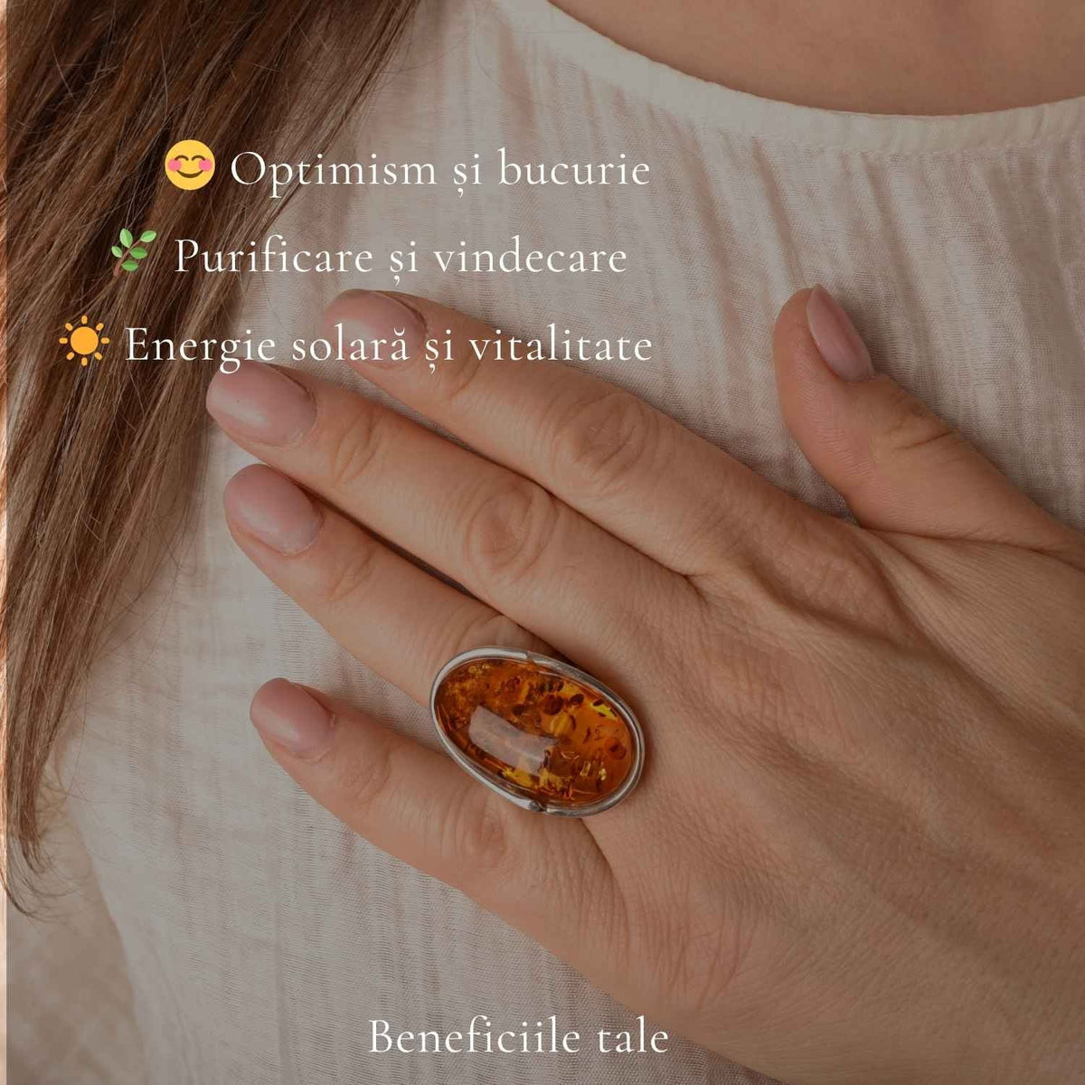 Inel cu Chihlimbar, Argint 925 – CraftMystic