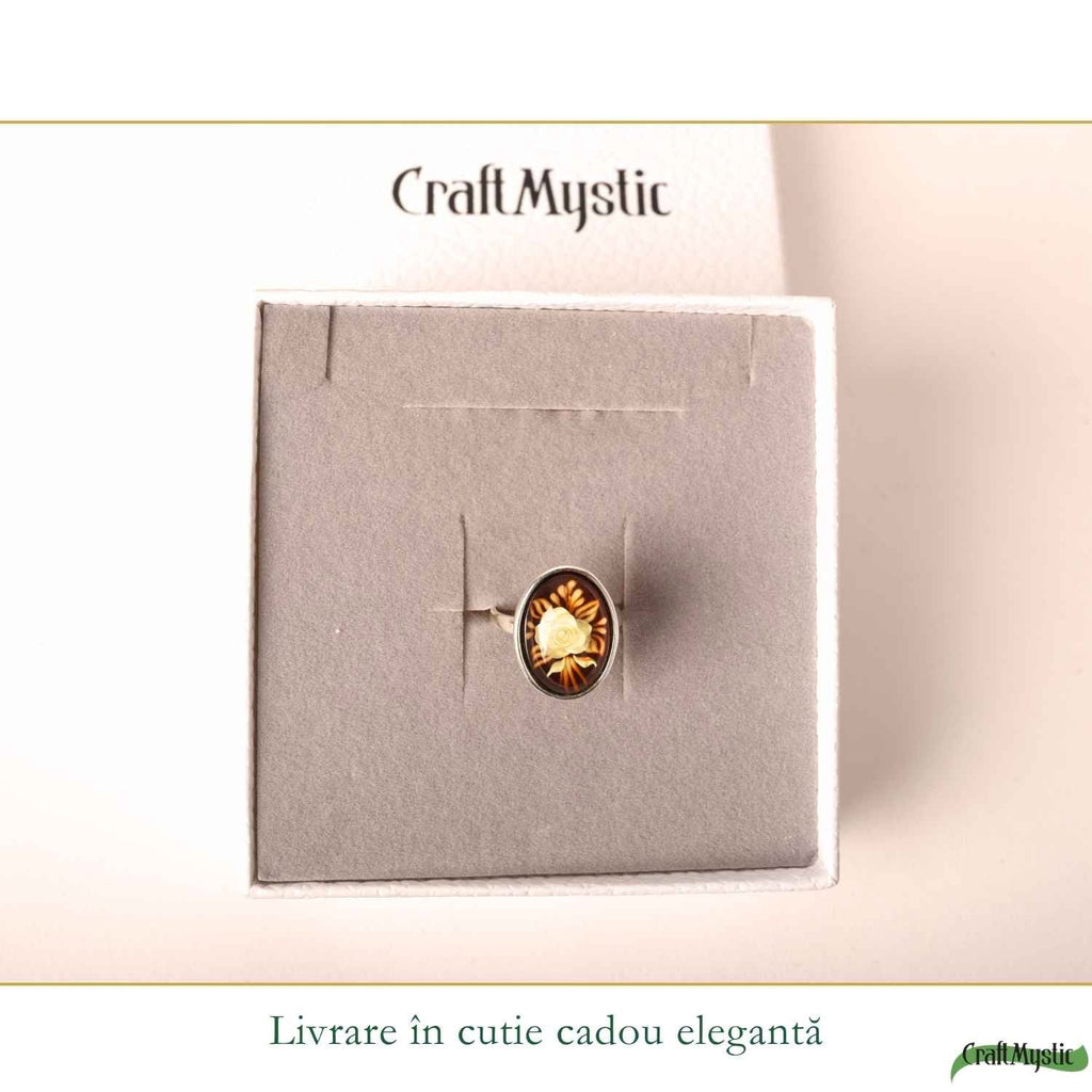 Inel cu Chihlimbar, Argint 925 – CraftMystic