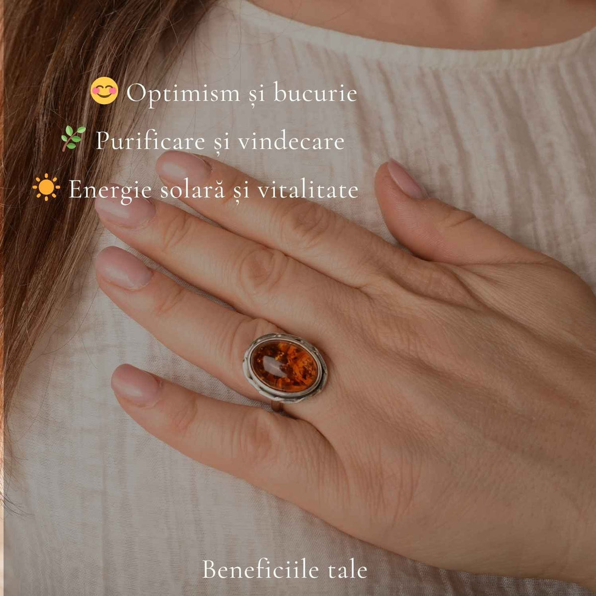 Inel cu Chihlimbar, Argint 925 – CraftMystic