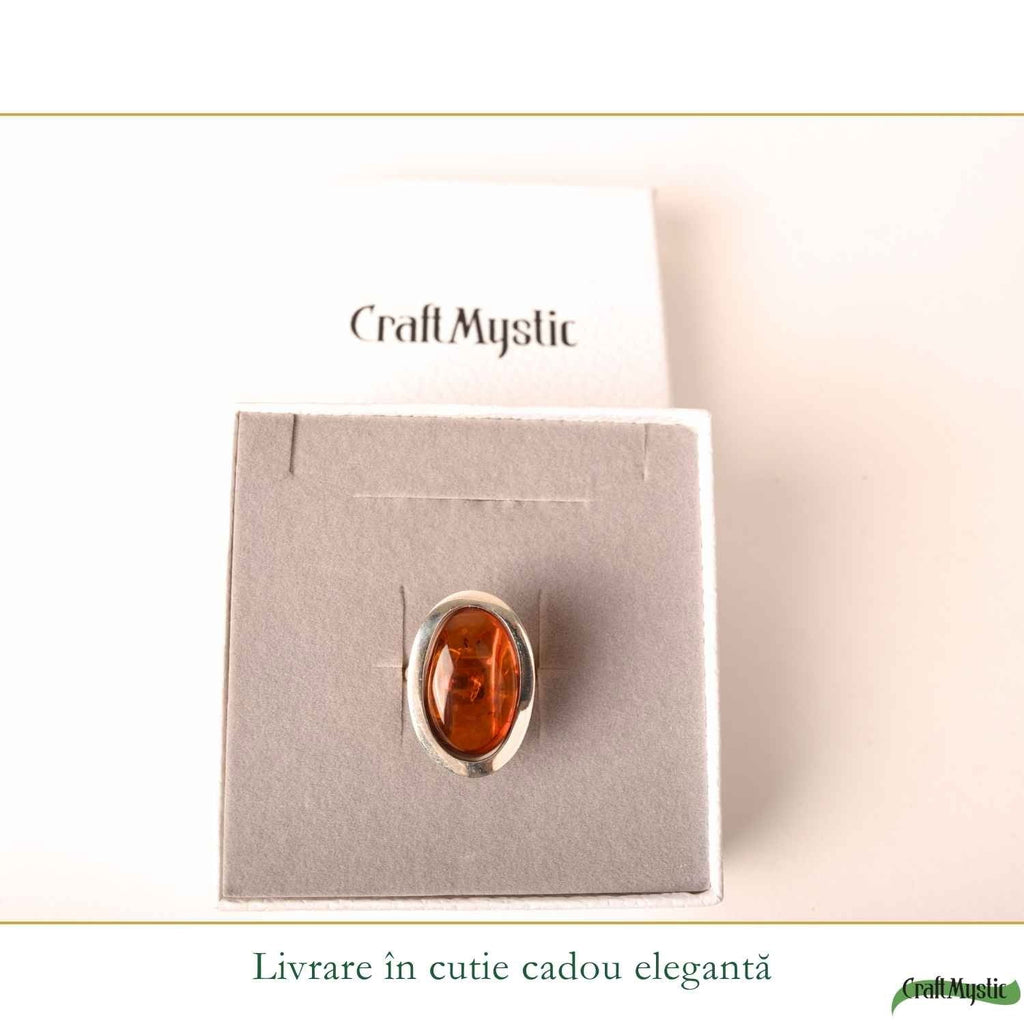 Inel cu Chihlimbar, Argint 925 – CraftMystic