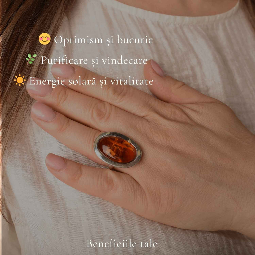 Inel cu Chihlimbar, Argint 925 – CraftMystic