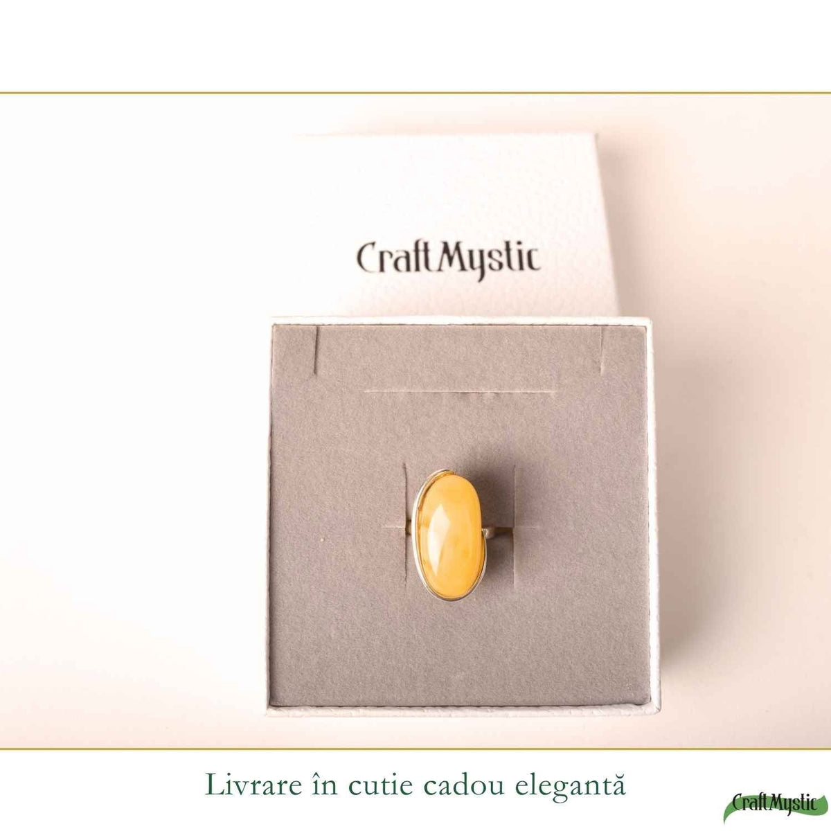 Inel cu Chihlimbar, Argint 925 – CraftMystic