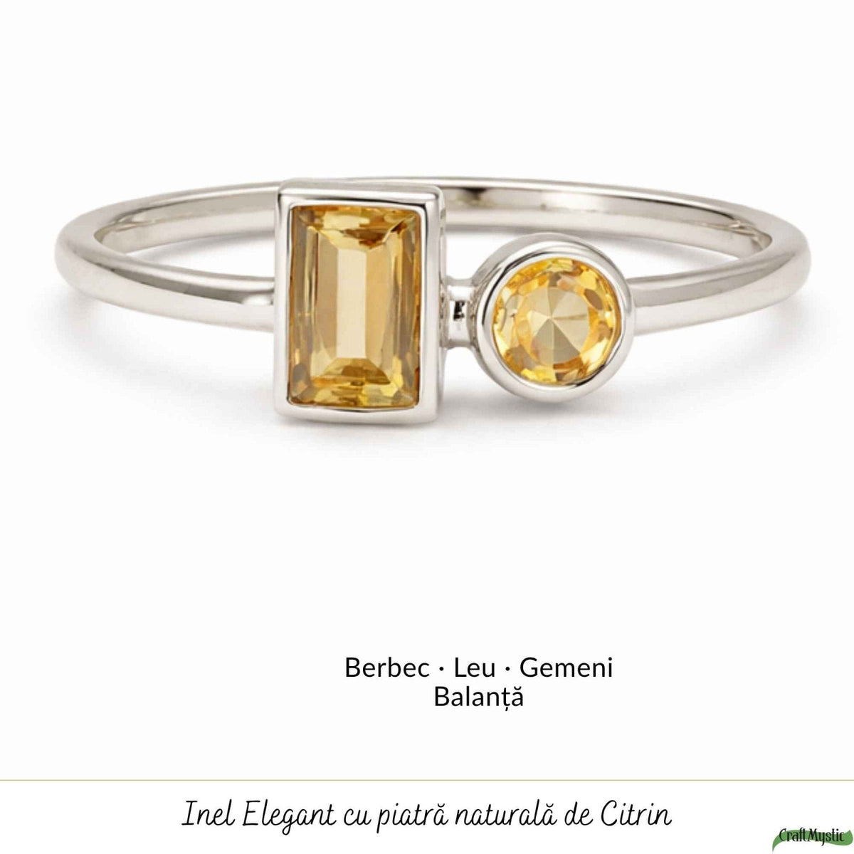 Inel cu Citrin, Argint 925 – CraftMystic