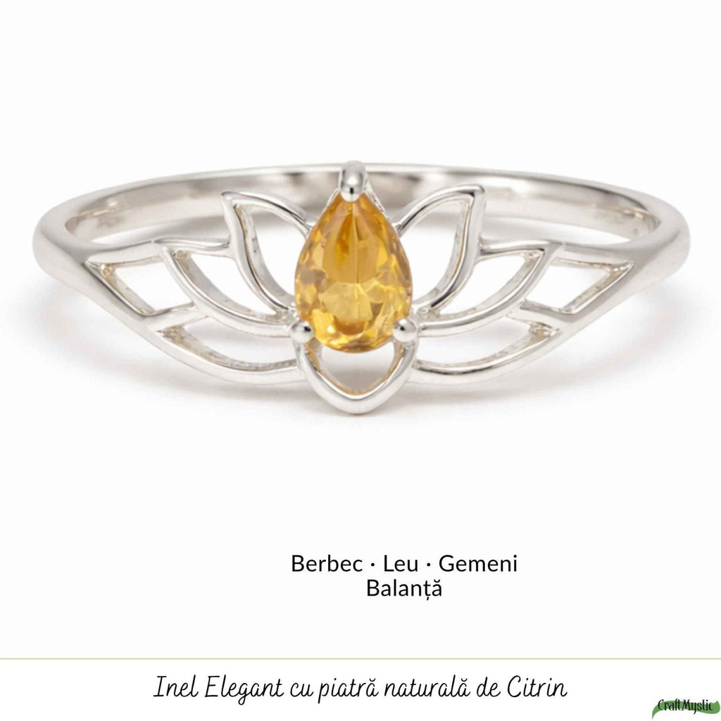 Inel cu Citrin, Argint 925 – CraftMystic