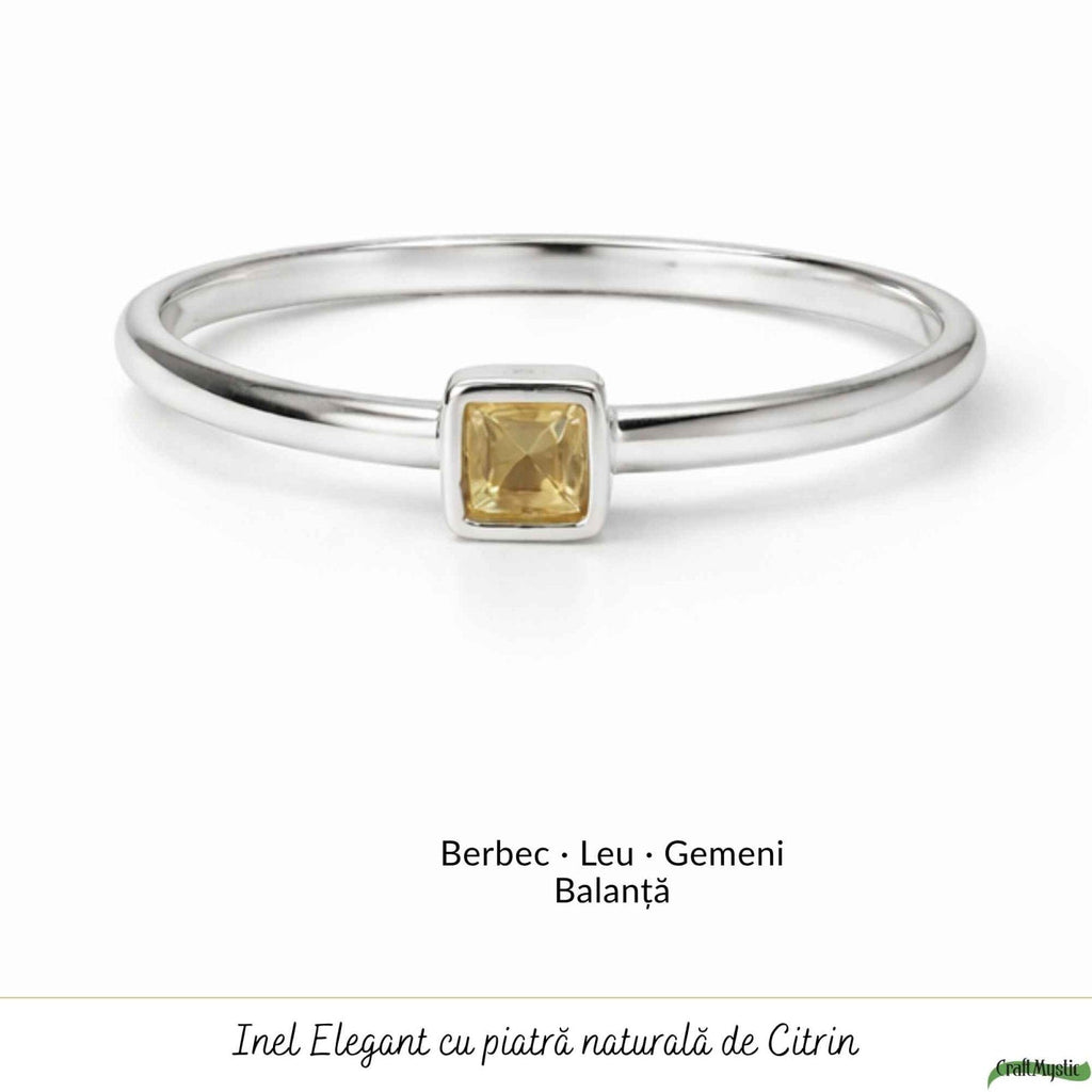 Inel cu Citrin, Argint 925 – CraftMystic