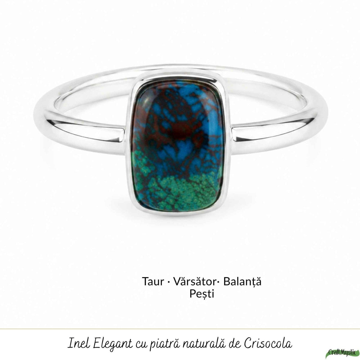 Inel cu Crisocol, Argint 925 – CraftMystic