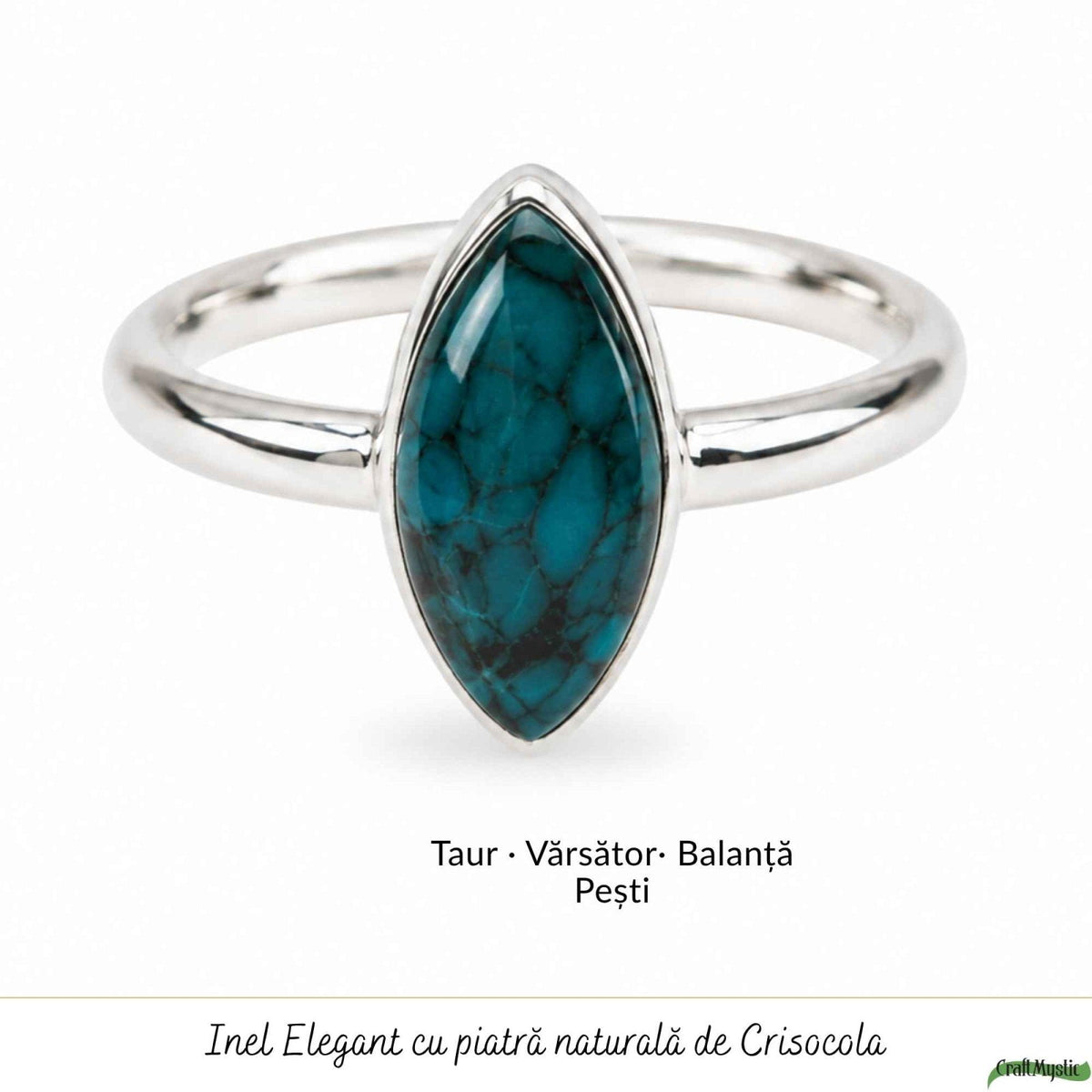Inel cu Crisocol, Argint 925 – CraftMystic