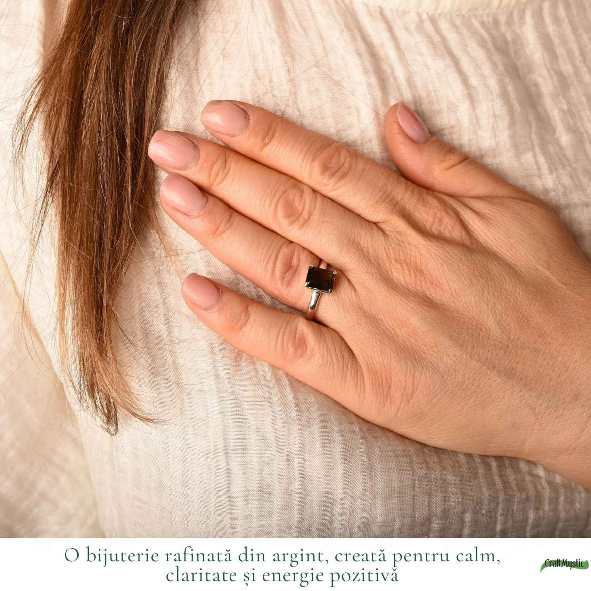 Inel cu Cuarț Fumuriu, Argint 925 – CraftMystic