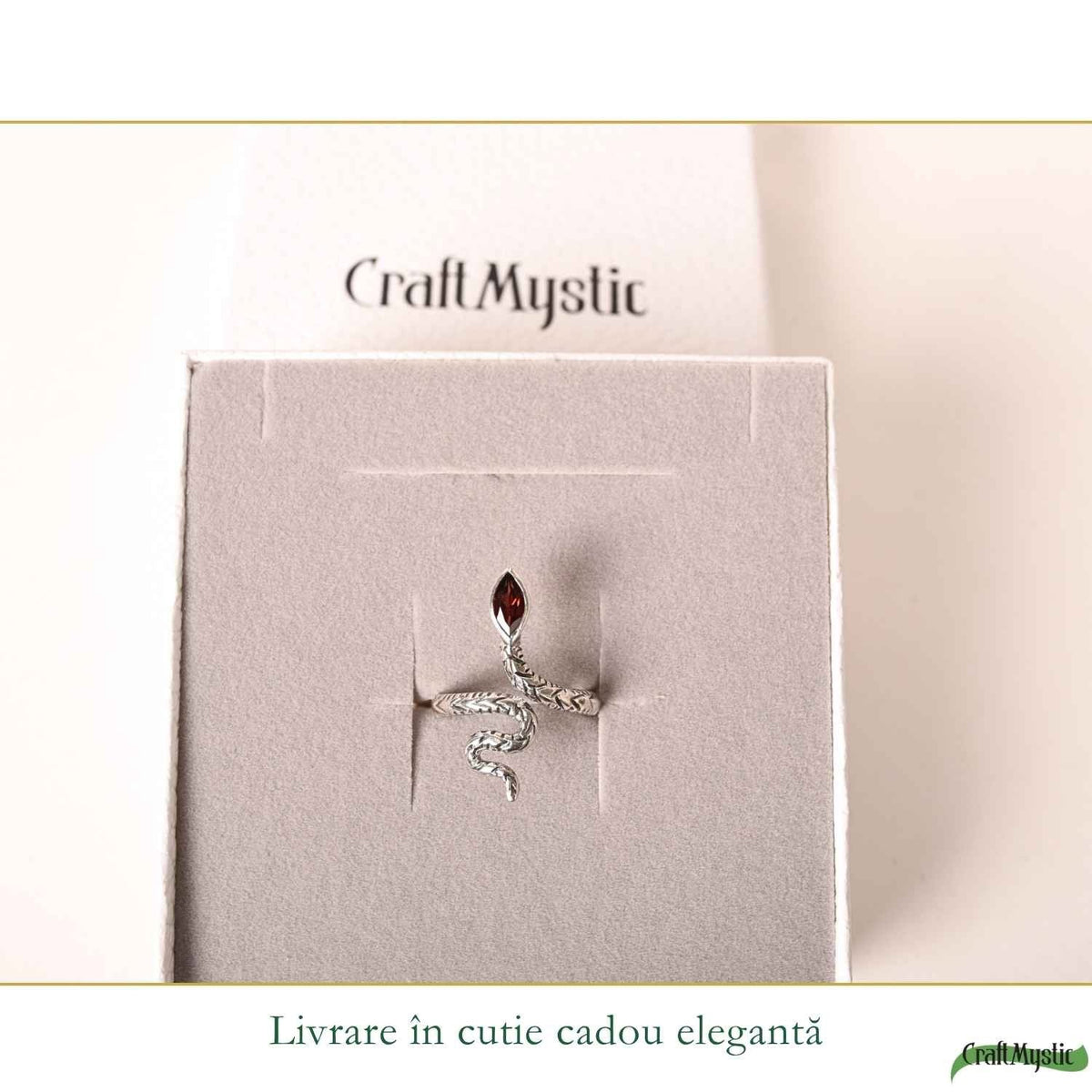 Inel cu Granat, Argint 925 – CraftMystic