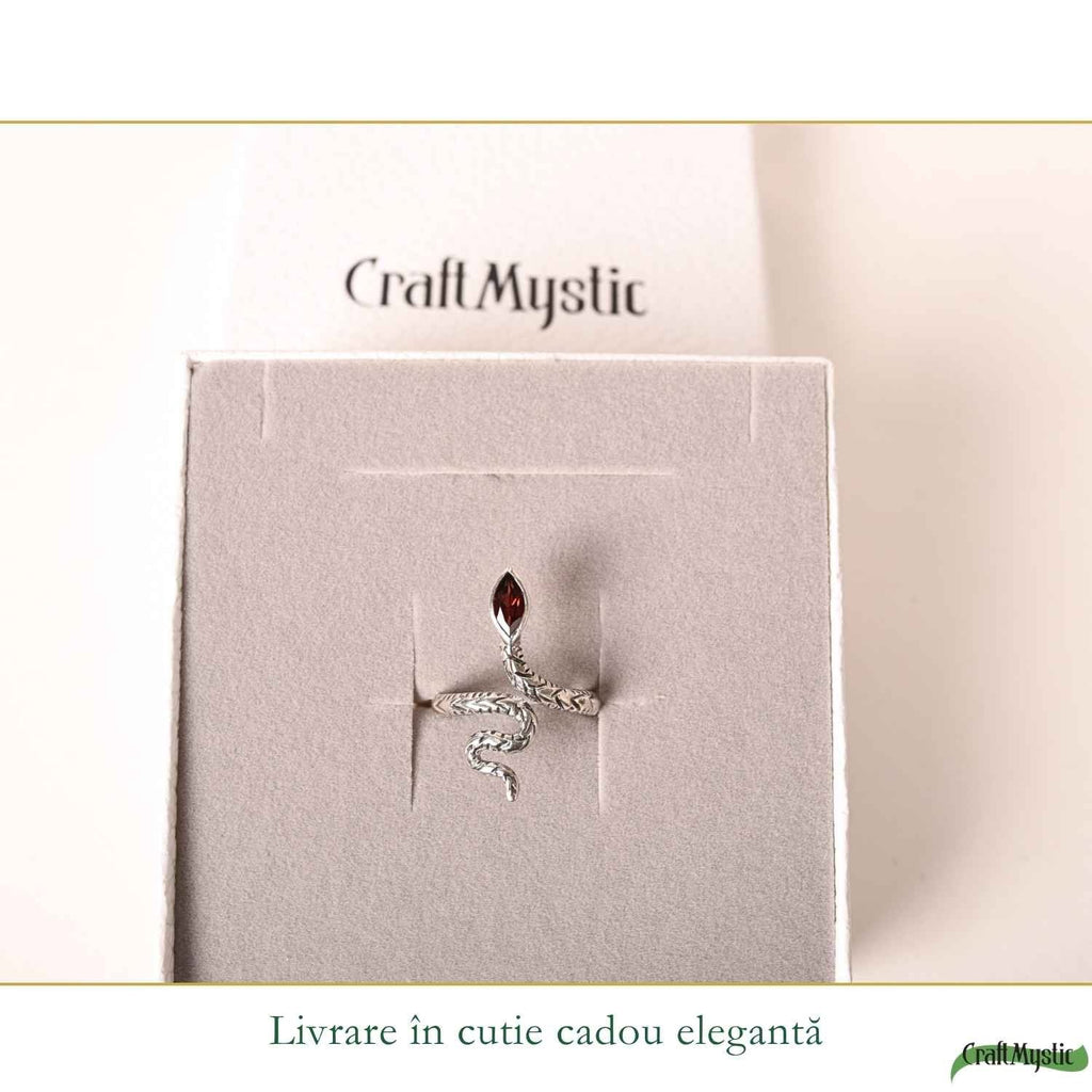 Inel cu Granat, Argint 925 – CraftMystic