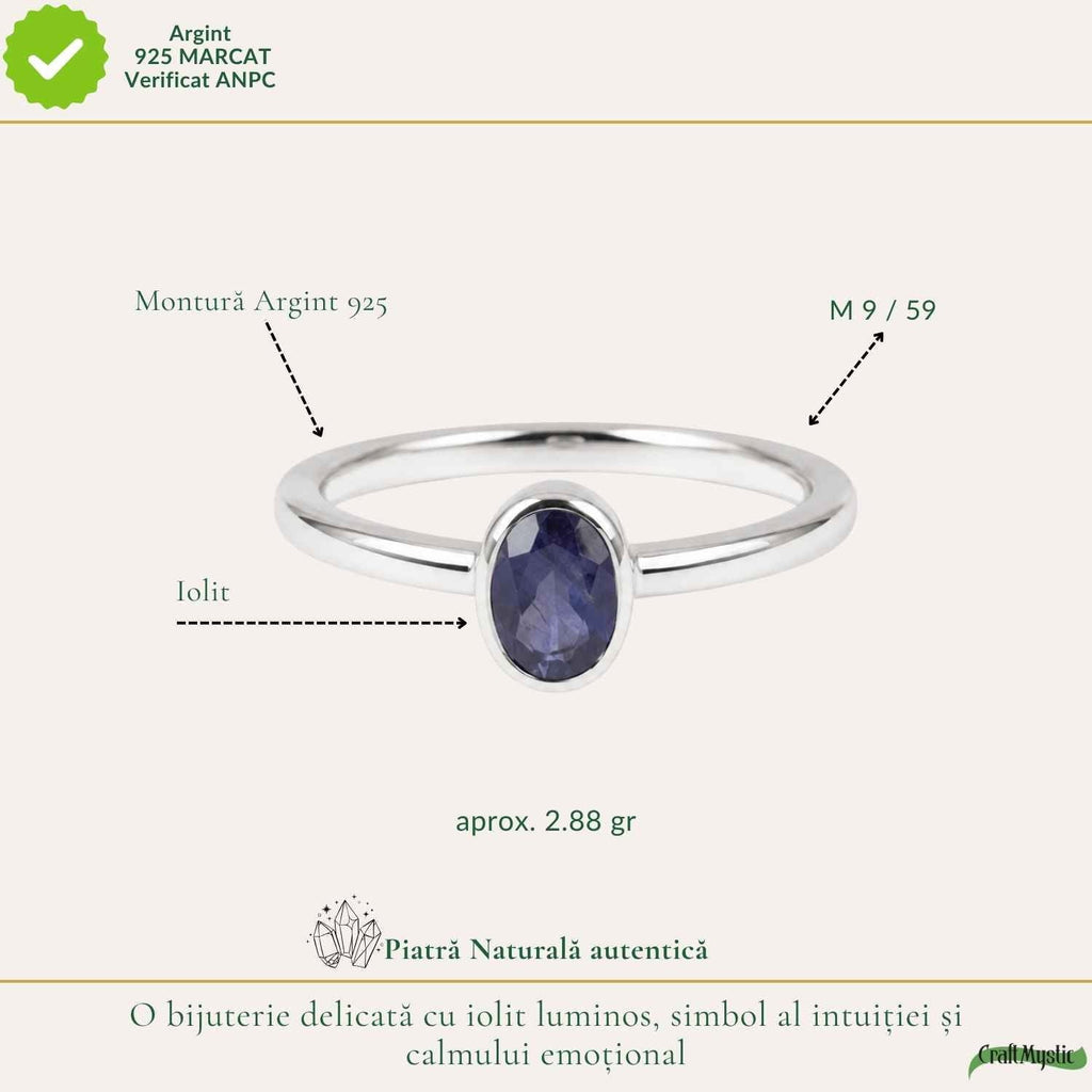 Inel cu Iolit, Argint 925 – CraftMystic