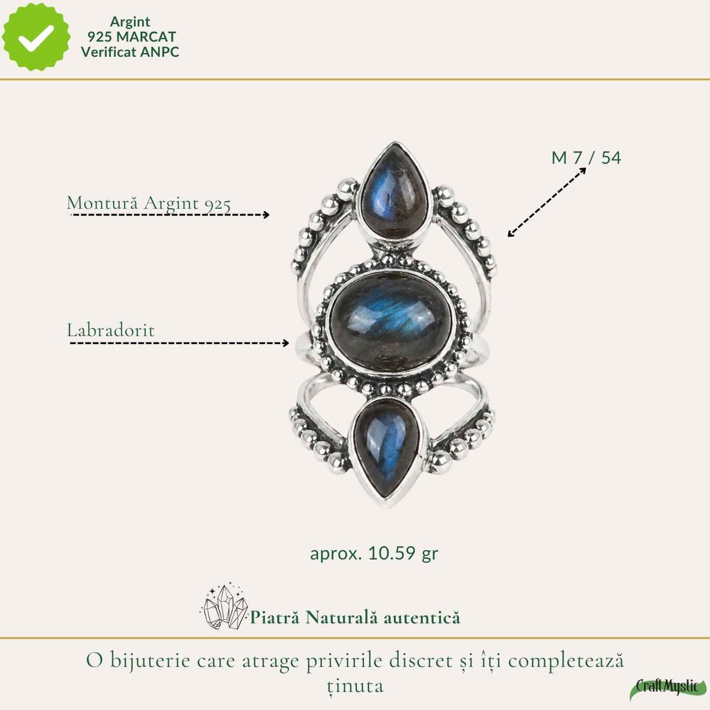 Inel cu Labradorit, Argint 925 – CraftMystic