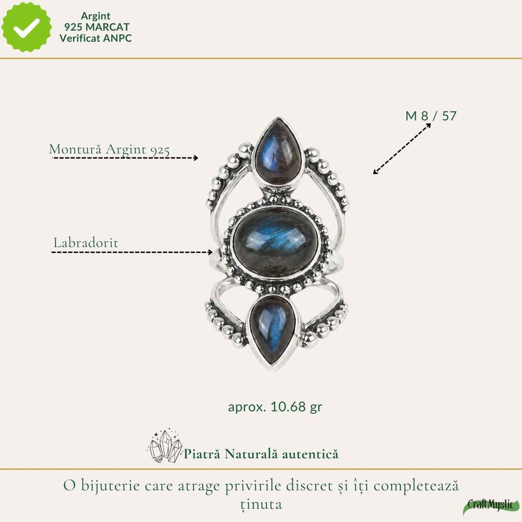 Inel cu Labradorit, Argint 925 – CraftMystic