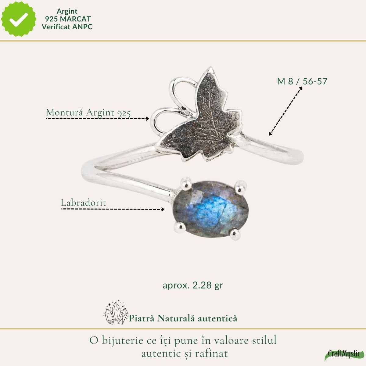 Inel cu Labradorit, Argint 925 – CraftMystic