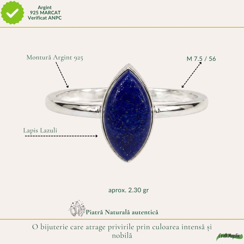 Inel cu Lapis Lazuli, Argint 925 – CraftMystic
